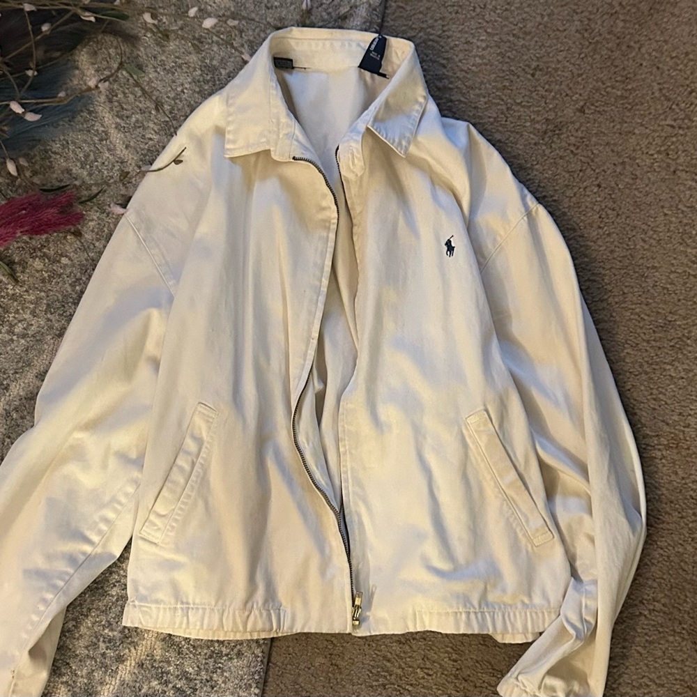 Polo Ralph Lauren’s Men’s white Harrington Jacket Large